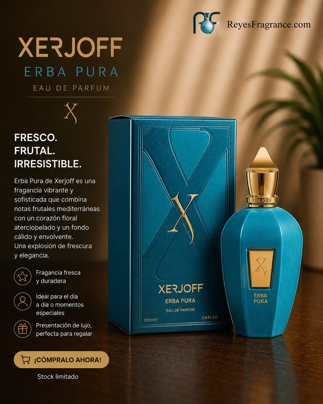 XERJOFF ERBA PURA EAU DE PARFUM 100ml e 3.4 FL.OZ