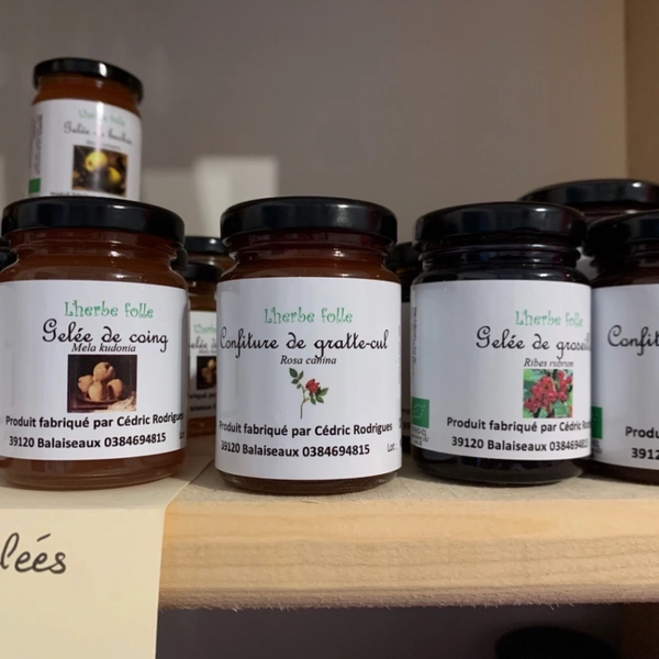 Confitures et gelées de L'Herbe Folle