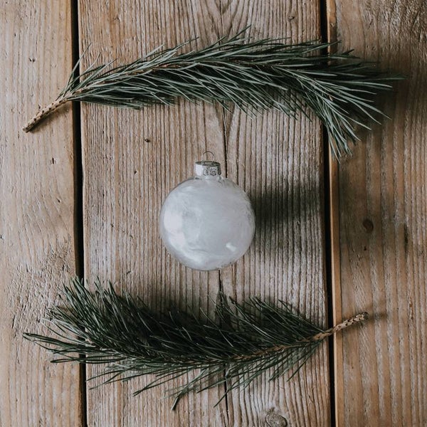 Kerstbal met naam - pluim