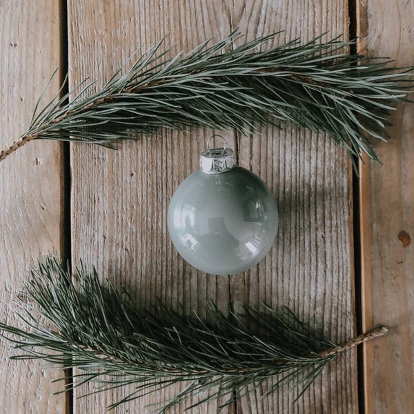 Kerstbal met naam - mint