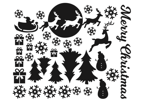 Raamsticker Kerstmis