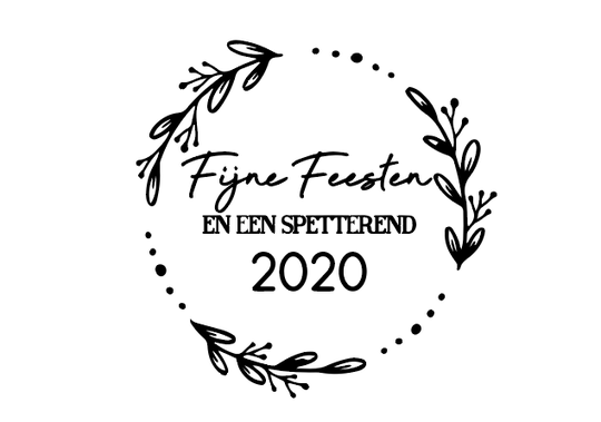 Raamsticker - Fijne feesten 2020