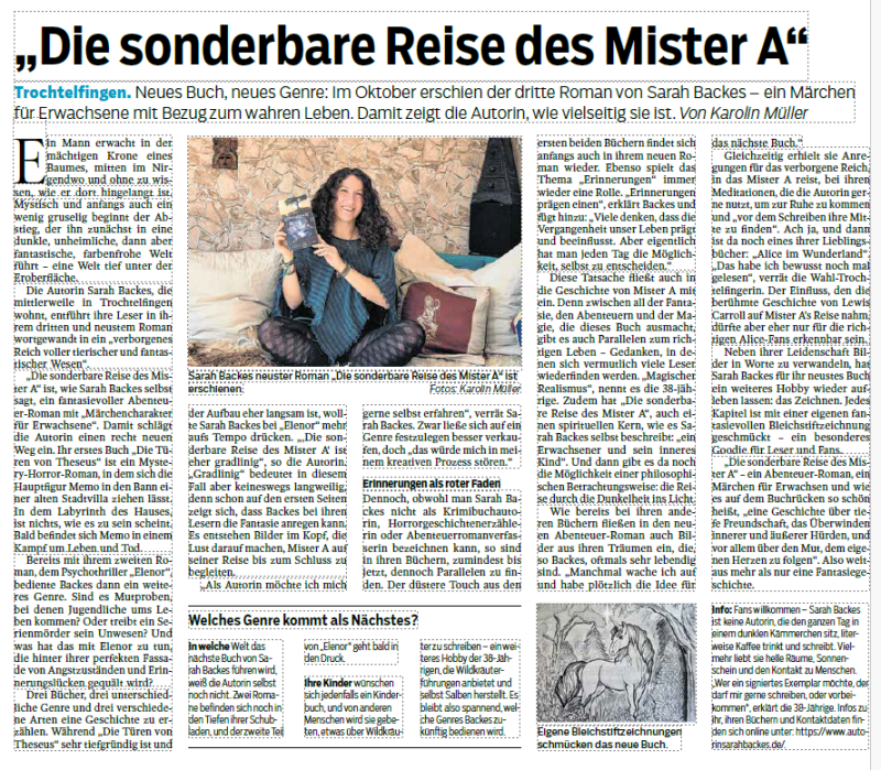 Die sonderbare Reise des Mister A im Albbote 2025