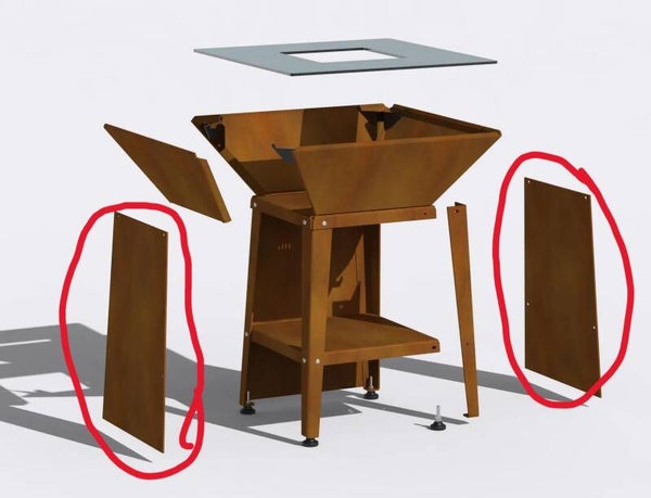 Panneaux d'habillage (2) pour brasero 27.5 pouces