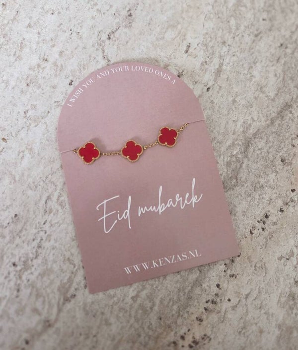 Eidknaller flower bracelet red