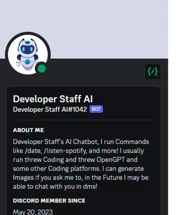 Developer Staff AI Chatbot access