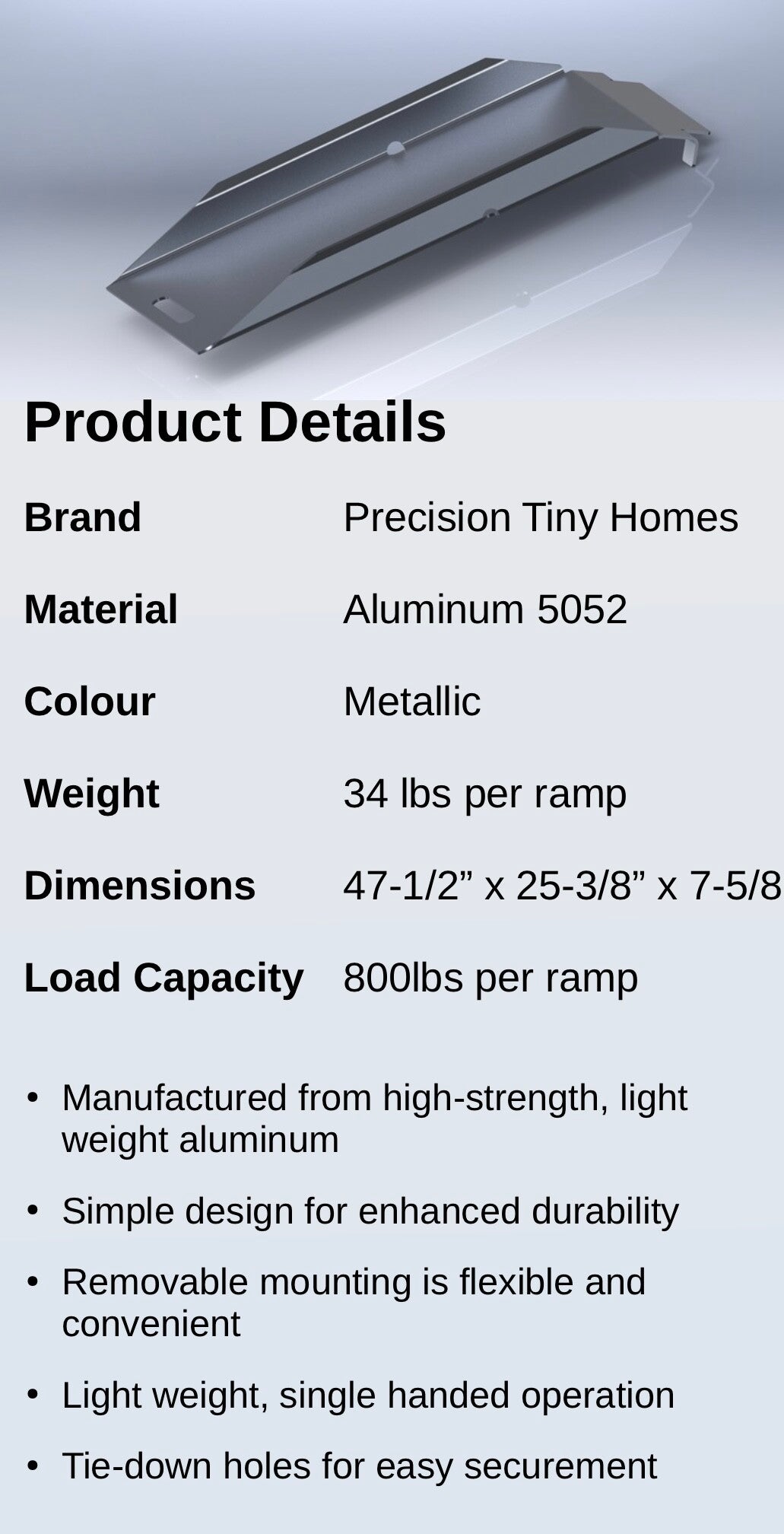 4ft aluminum utility ramp