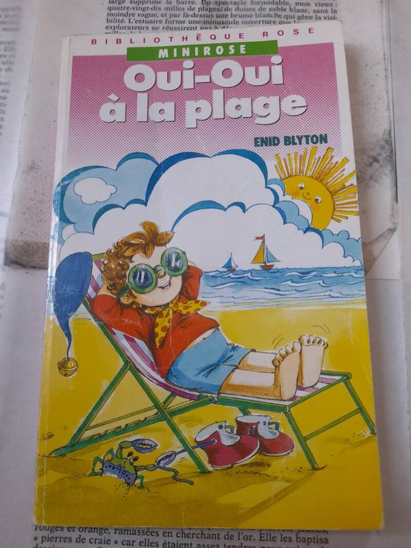 Oui-oui à la plage - Enid Blyton - La mini rose bibliothèque rose 1989