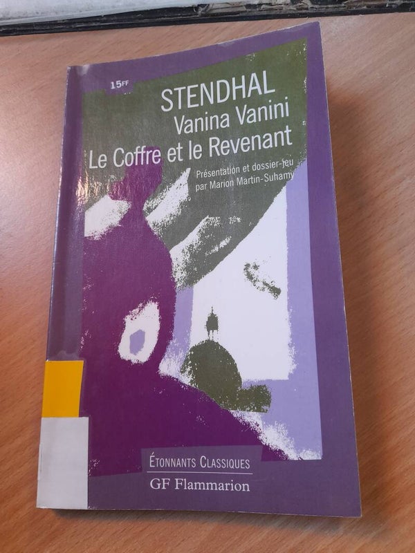 Vanina Vanini Le coffre et le revenant- Stendhal - GF garnies flammarion - 1996
