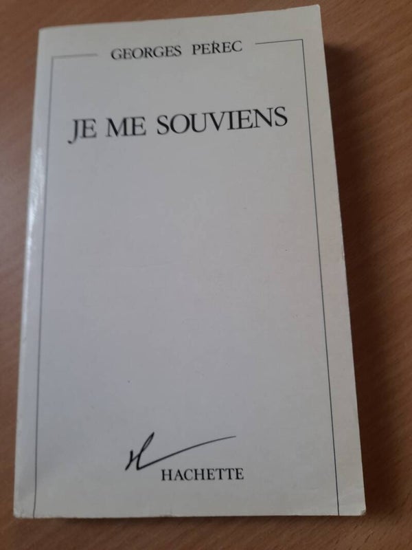 Je me souviens - Georges Perec - Hachette- 1997