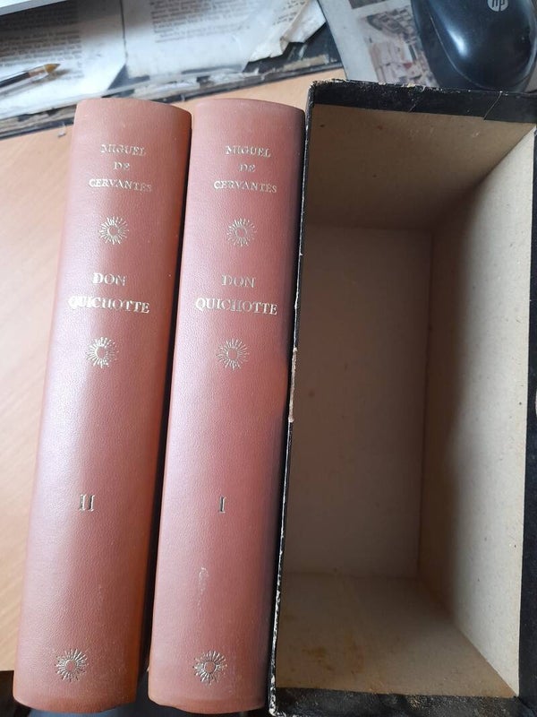 coffret Don Quichotte de la Manche -tome 1 et  2 - Miguel Cervantes - L'ambassade du livre - 1961