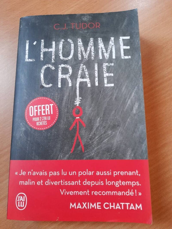 L'homme craie - C. J Tudor - J'ai lu - 2022