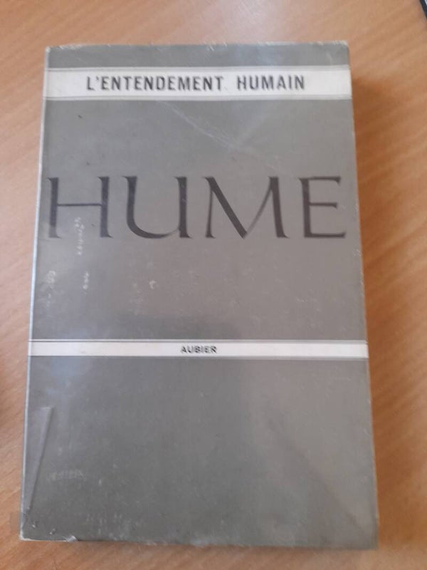 L'entendement humain - Hume - Aubier éditions montaigne- 1969