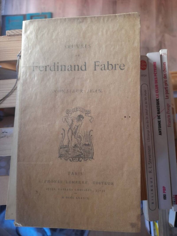 Monsieur jean - Ferdinand Fabre - Alphonse Lemerre - 1889