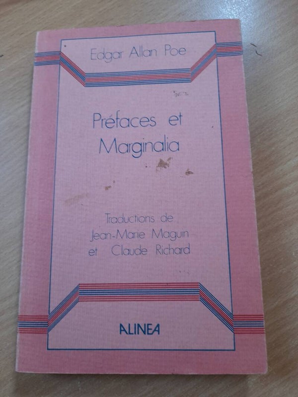 Préfaces et Marginalia -  Edgar allan Poe - Alinea - 1983