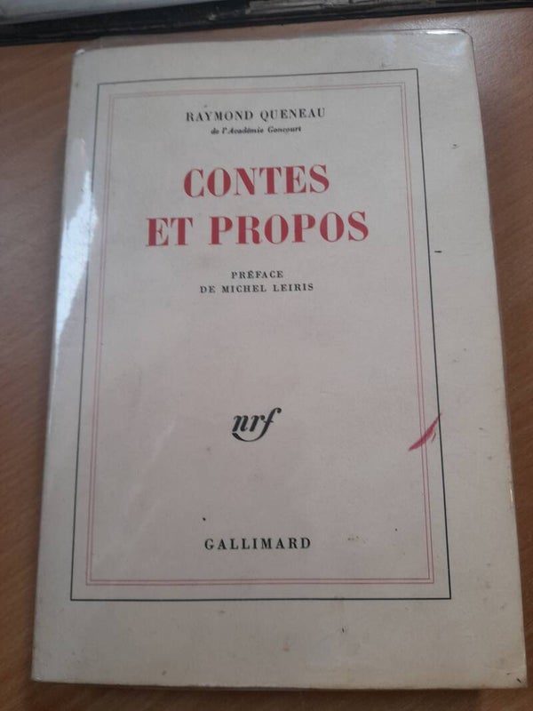 Contes et propos - Raymond Queneau - Gallimard -1981