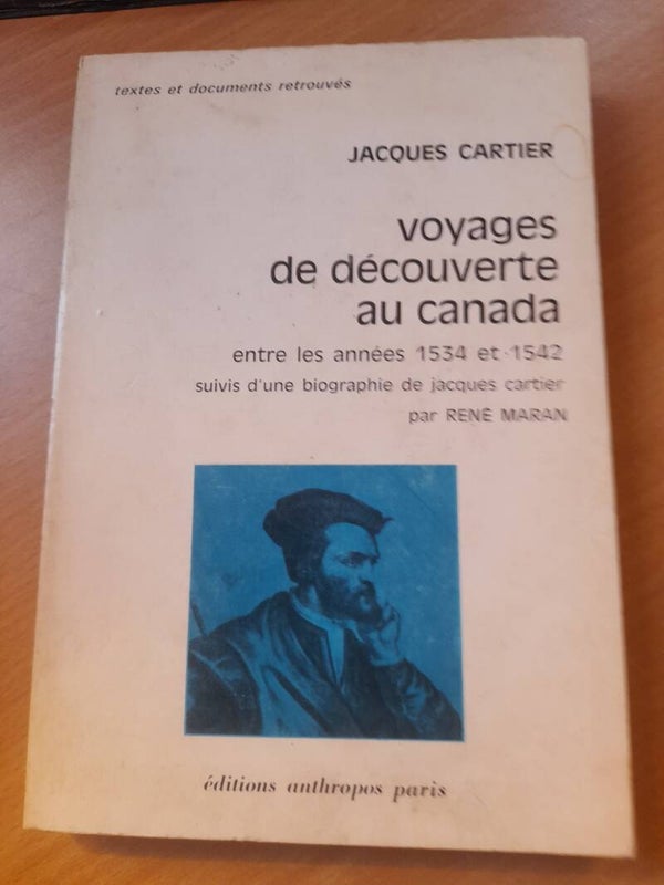 Voyages de découverte au canada 1534 - 1542 - Jacques Cartier - éditions anthropos - 1968