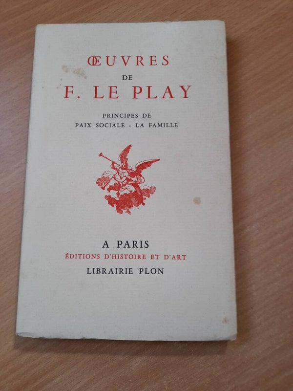 Œuvres de F. Le Play - Librairie Plon - 1941