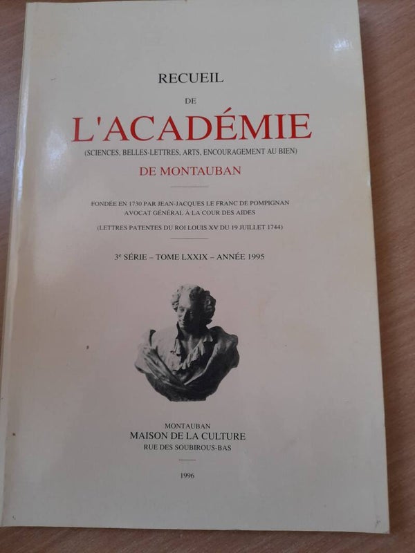 Recueil de l'acédémie de Montauban - 1996