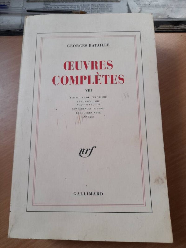 Oeuvres complétes VIII  - Georges Bataille  -Gallimard -1976