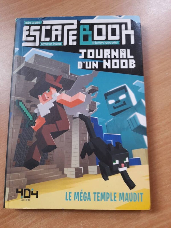 Escape book : Journal d'un Noob le méga temple maudit - 4D4 éditions - 2019  de 10 ans à 12 ans