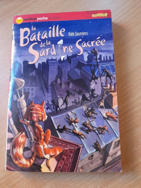La bataille de la sardine sacrée - Kate Saunders - Nathan poche - 2007  10ans 12 ans