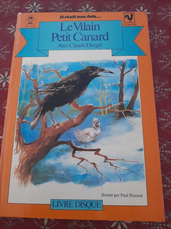 Le vilain petit canard livre disque avec claude Darget - les deux coqs d'or - 1973