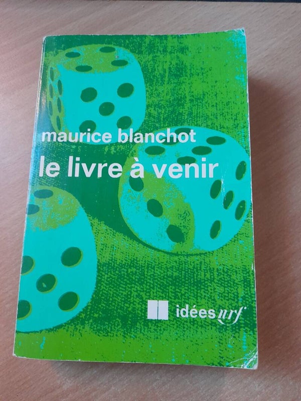 Le livre à venir - Maurice Blanchot - idées nrf - 1971