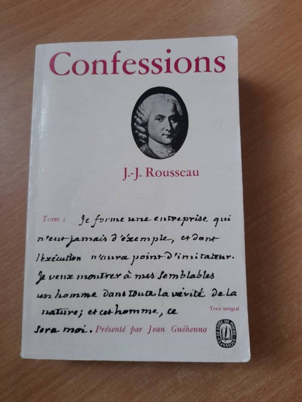 Les confessions T1 - Jean-jacques Rousseau - Le livre de poche - 1970
