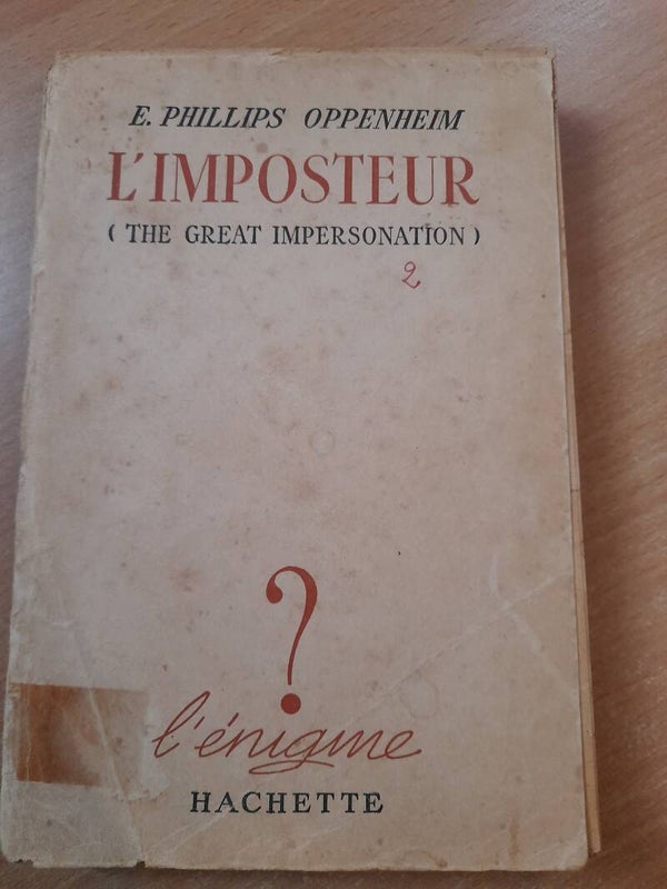 L'imposteur- E. Philips Oppenheim - hachette l'énigme- 1949