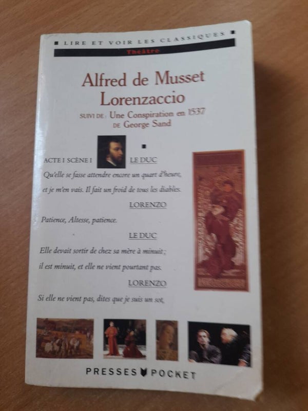 Lorenzaccio suivi de une conspiration de Georges Sand - Alfred de Musset - Presses pocket -1992