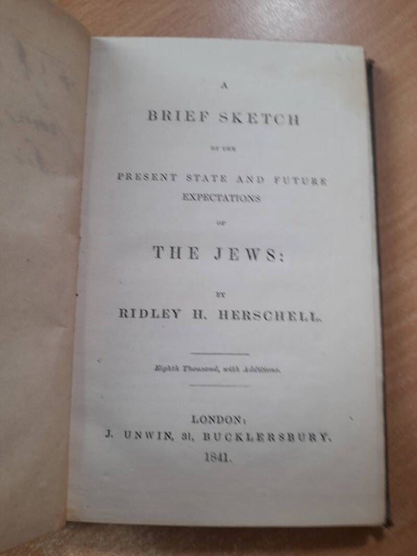 A brief sketch of the jews - Ridley H. Herschell - J. unwin - 1841