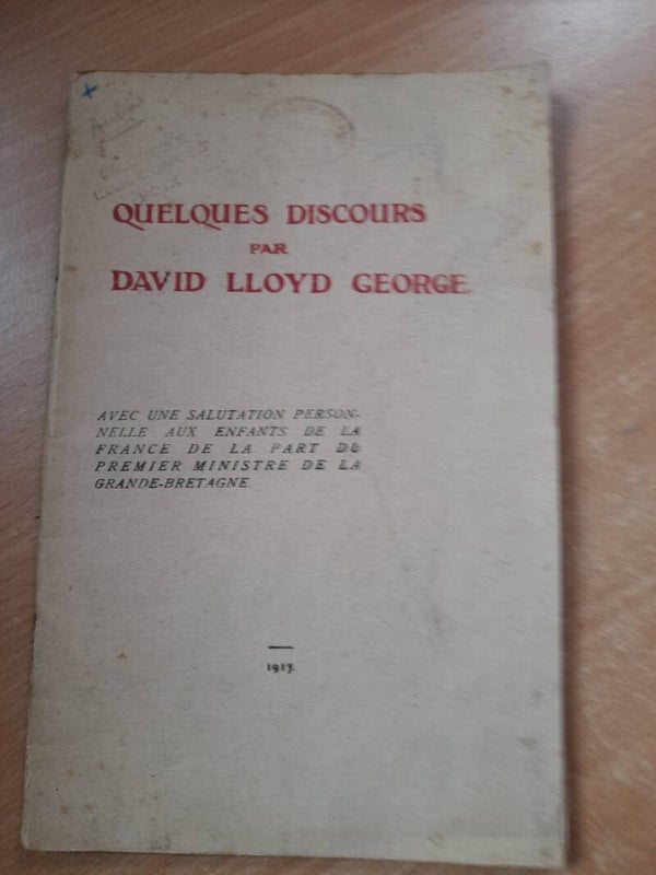 Quelques discours par David LLoyd George - 1917