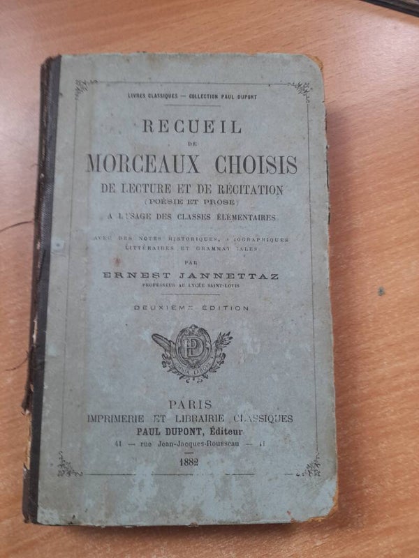 Recueil de morceaux choisis  de lecture et de récitation - Ernest Jannettaz - Paul Dupont - 1882