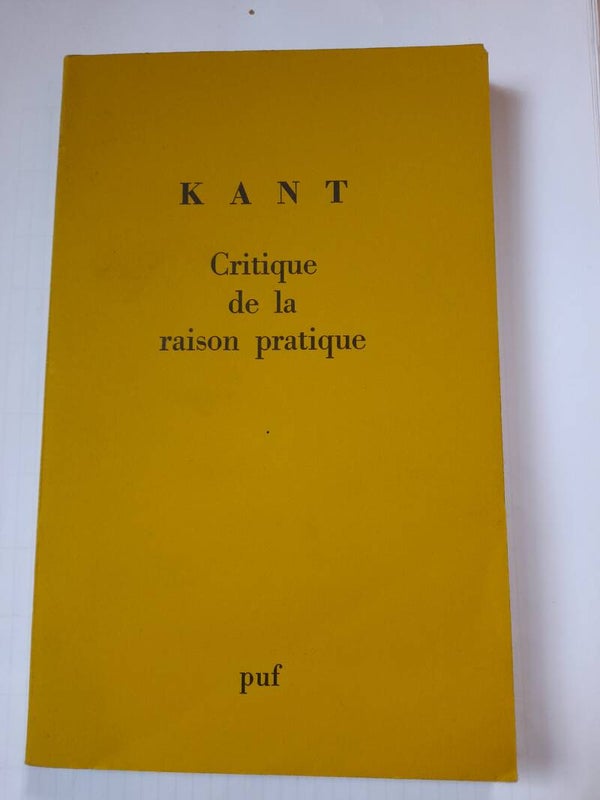 Critique de la raison pratique - Emmanuel Kant - PUF - 1976