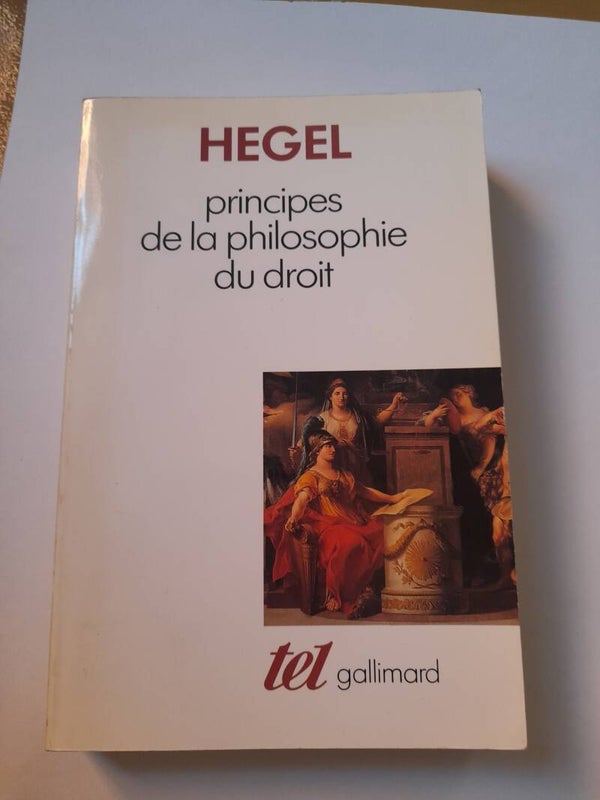 Principes de la philosophie du droit - Georg Wilhem Friedrich Hegel - Tel Gallimard -1989 Allemagne