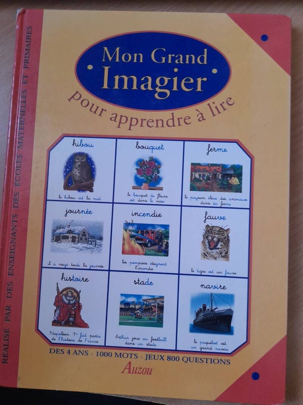Mon grand  imagier pour apprendre à lire - Auzou - 2002