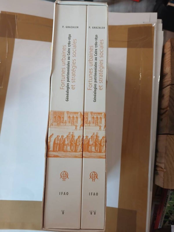 Coffret 2 livres Fortunes urbaines et stratégies sociales généalogies patrimoniales au Caire 1780-1830 -  Pascale  Ghazaleh - IFAO -2010