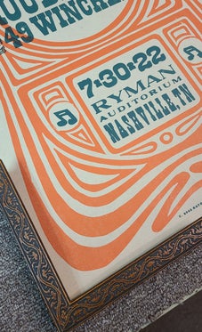 Handcrafted custom frame for Ryman Auditorium art print, Asheville NC