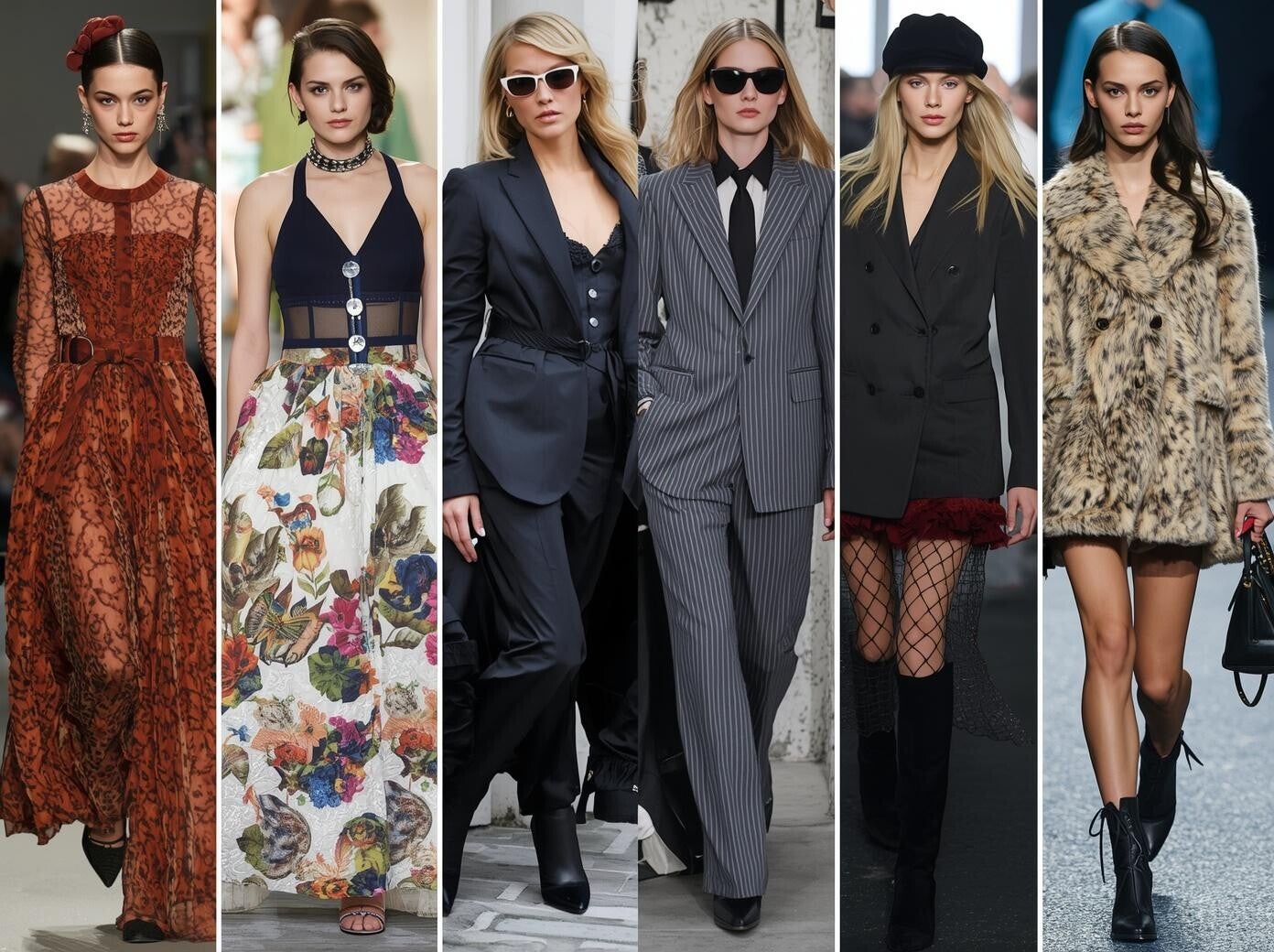A blend of feminine and androgynous styles that cycle through fashion history