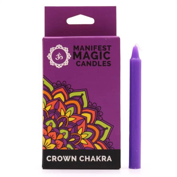Bougies Magiques Manifestes (pack de 12) - Violet - Chakra de la Couronne