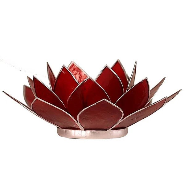 Eclairage Lotus 1° chakra rouge/argent