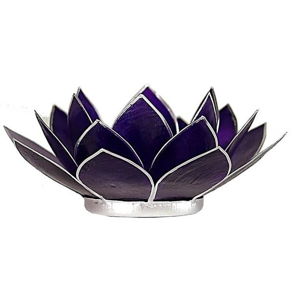 Eclairage Lotus 7° chakra violet &argent