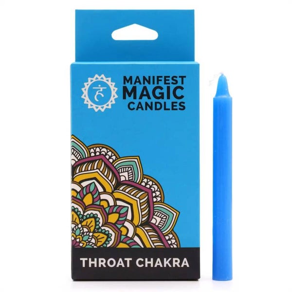 Bougies Magiques Manifeste (pack de 12) - Bleu - Chakra de la Gorge