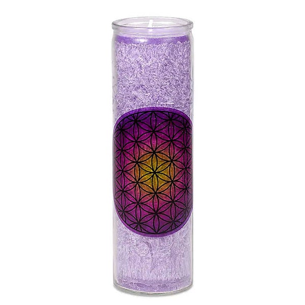 Bougie parfumée Fleur de vie violette Stearine