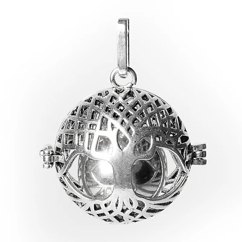 Pendentif grossesse Arbre de vie boule harmonie couleur argent