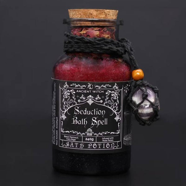 Potion De Bain De Sorcière Ancienne & Amulette En Améthyste - Séduction