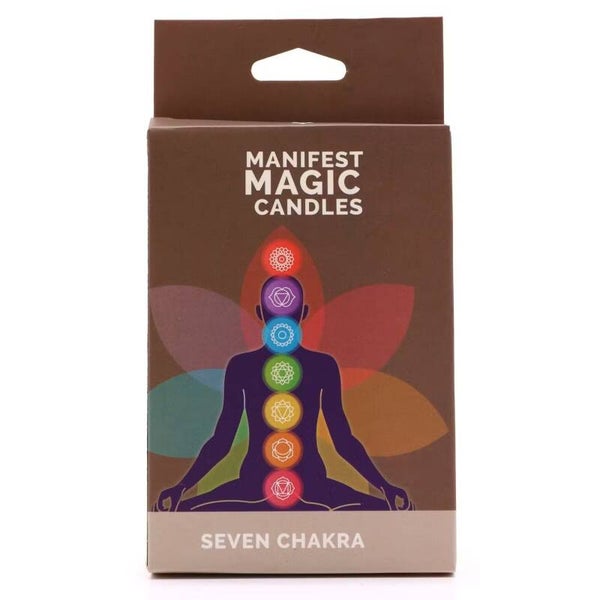 Sept bougies manifestes Chakra (pack de 7)