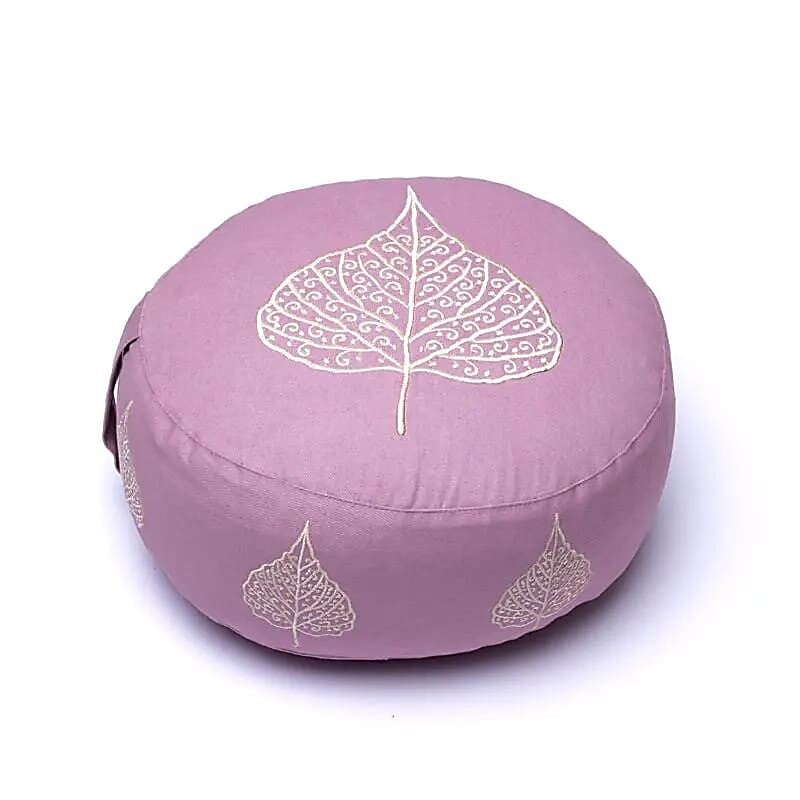 Coussin de méditation lilas feuille de bodhi coton biologique (OCS)