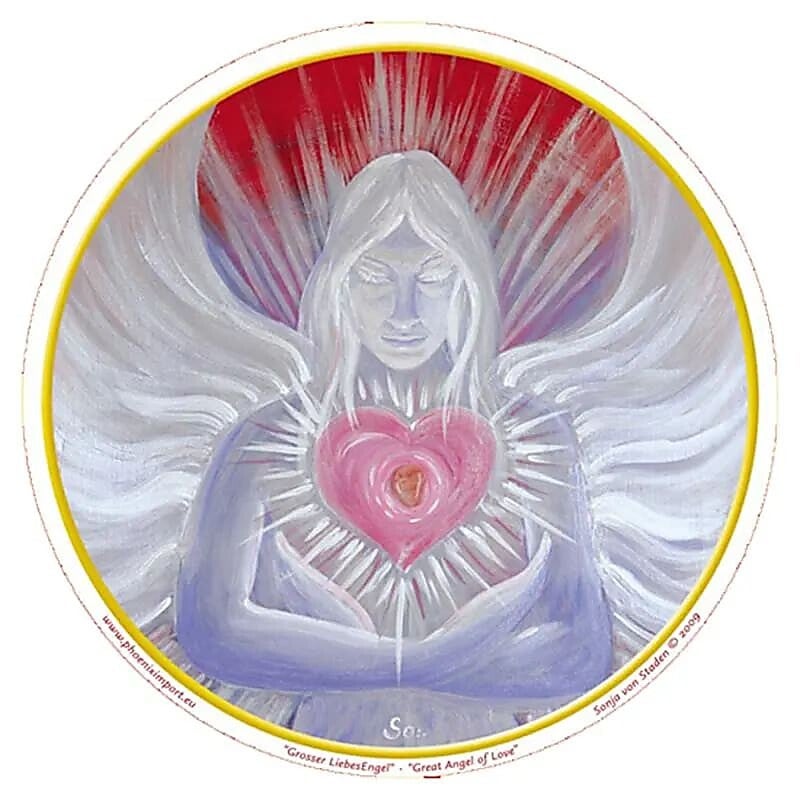 Adhésif verre/fenêtre grand Ange de l'Amour